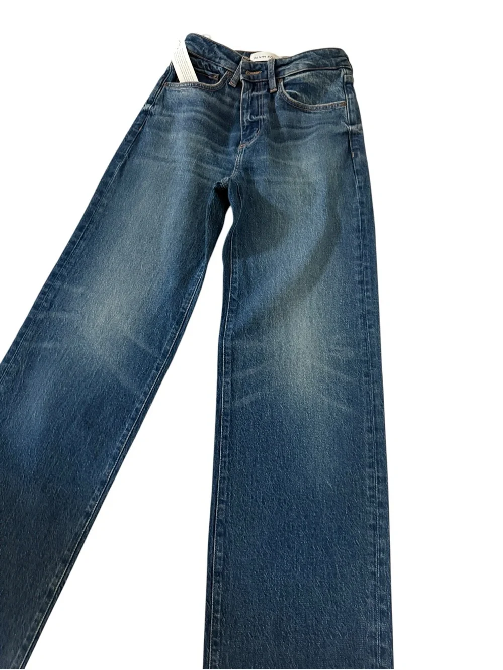 Denim Forum Women’s High-Rise Wide-Leg Jeans in Dark Blue